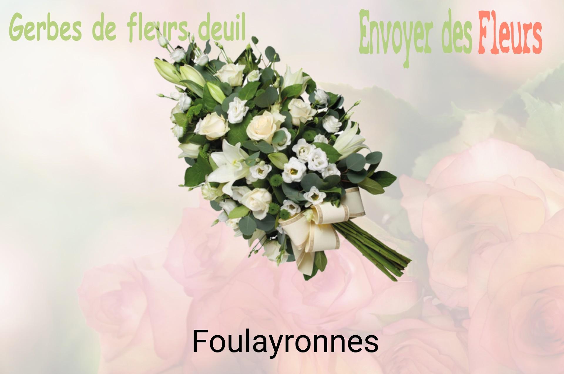 Gerbe de fleurs de deuil livrée à Foulayronnes